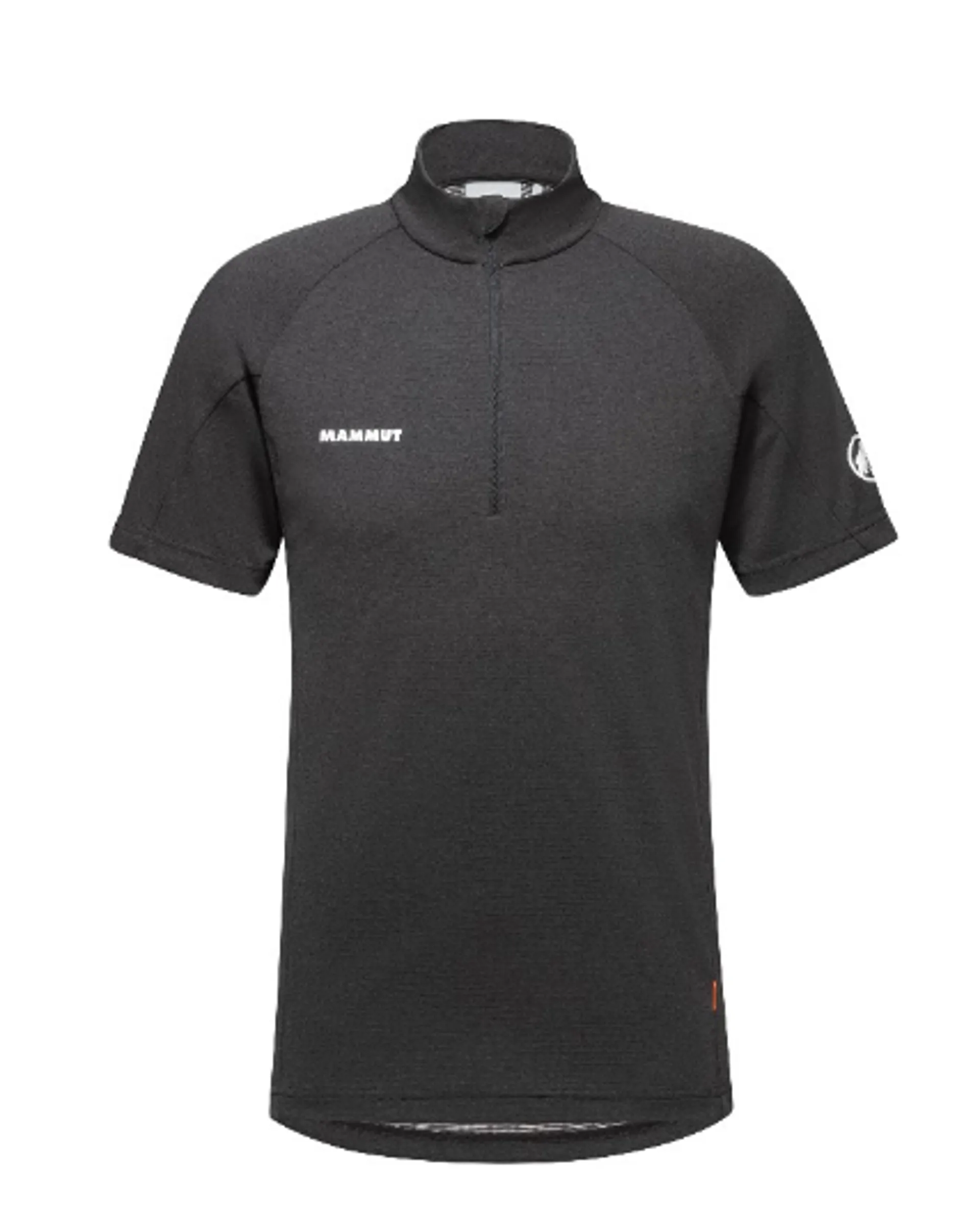 Mammut Mens Aegility Half Zip T-Shirt Phantom Melange/White