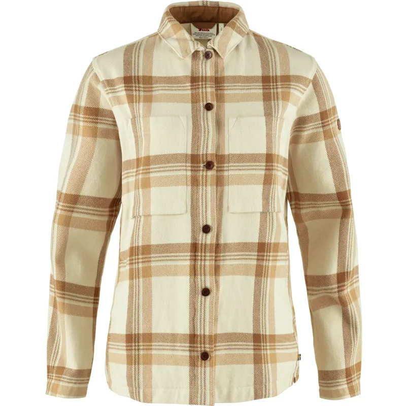 Fjallraven Women's Singi Flannel Overshirt Chalk White/Dune Beige