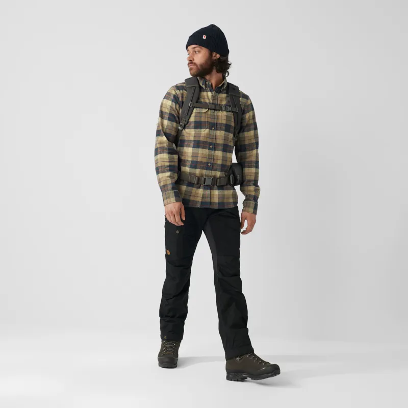 Fjallraven Mens Singi Heavy Flannel Shirt Super Grey/Stone Grey-2