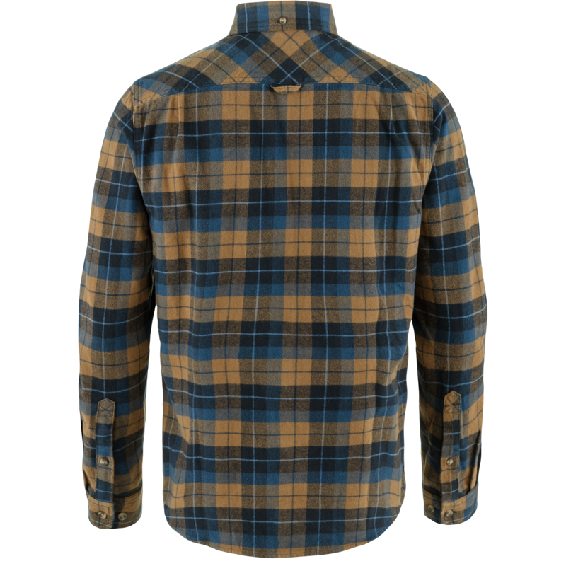 Fjallraven Mens Singi Heavy Flannel Shirt Dark Navy/Buckwheat Brown-1