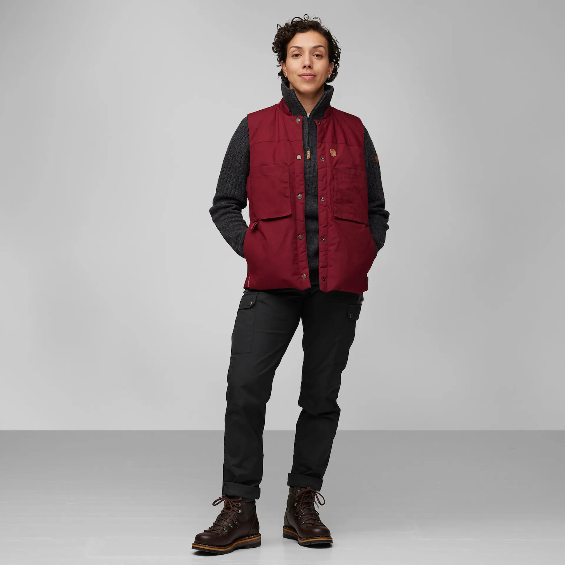 Fjallraven Women's Singi Padded Vest Bordeaux Red