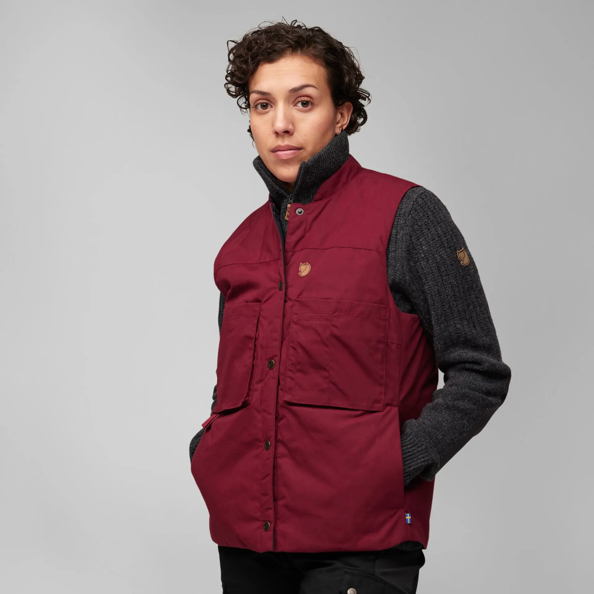 Fjallraven Women's Singi Padded Vest Bordeaux Red