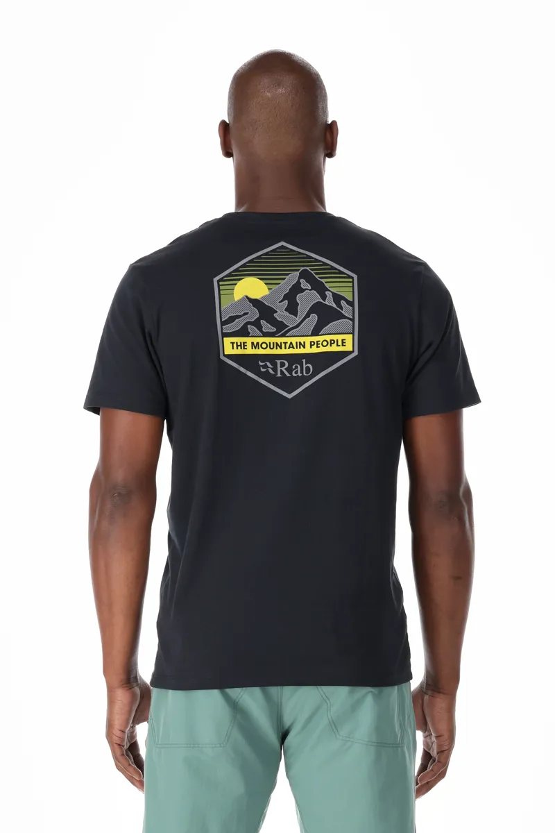 Rab Mens Stance Mountain Peak Tee Beluga-3