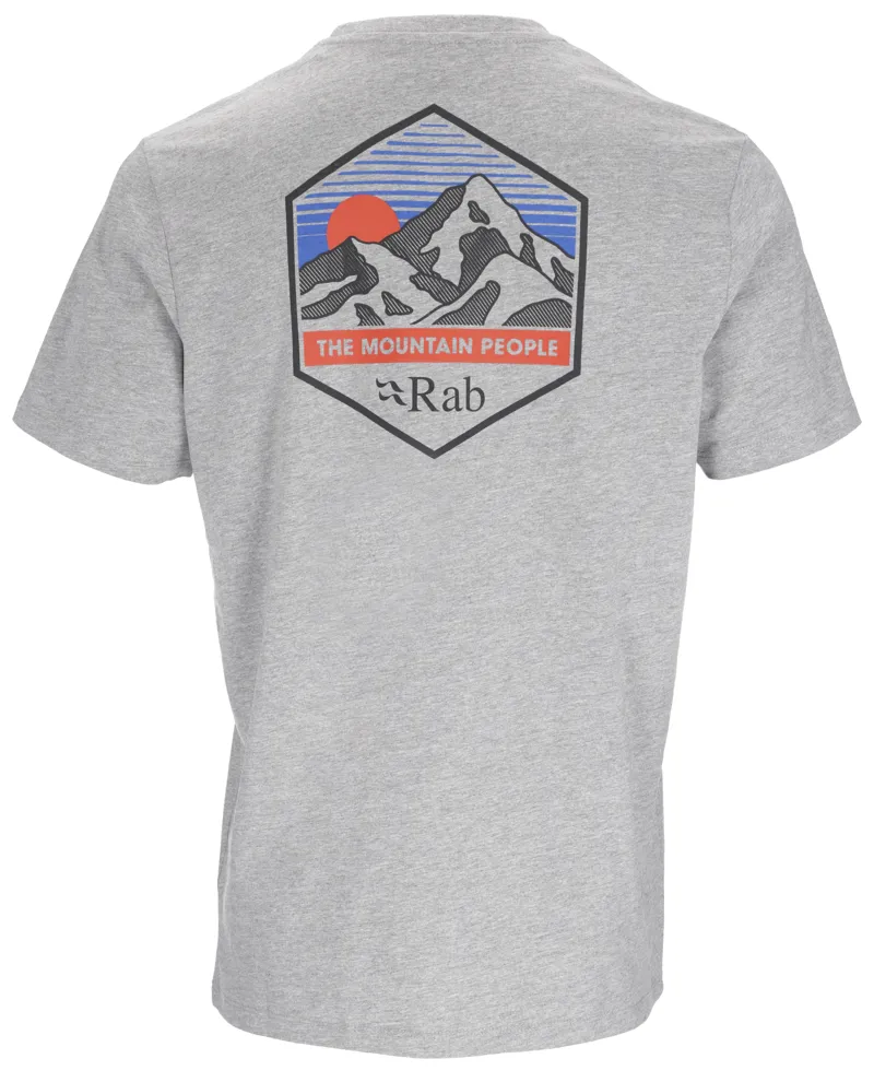 Rab Mens Stance Mountain Peak Tee Grey Marl-1