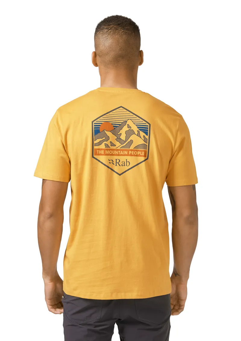 Rab Mens Stance Mountain Peak T-Shirt Sahara-3