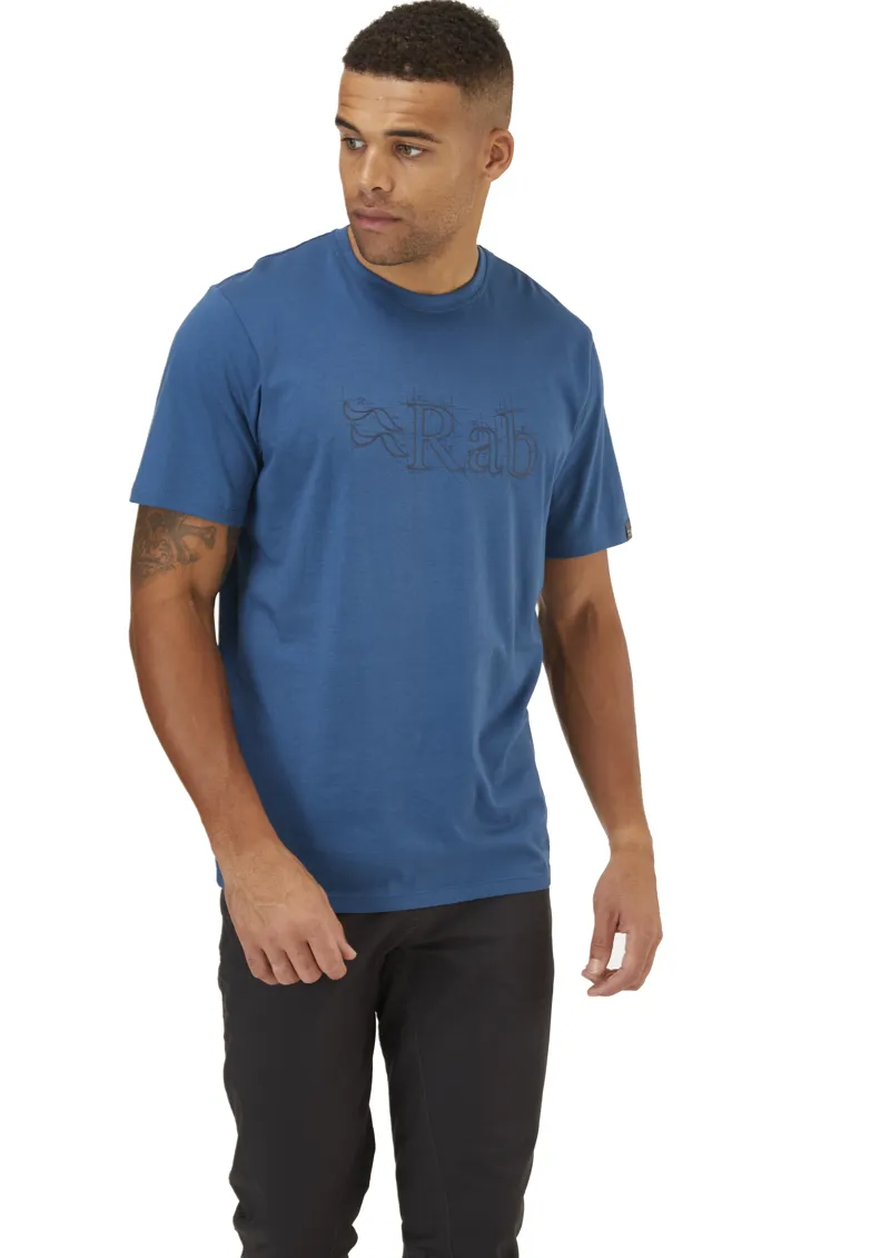 Rab Mens Stance Sketch Tee Denim-2
