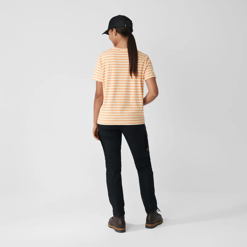 Fjallraven Womens Striped T-Shirt Sky/Chalk White-4