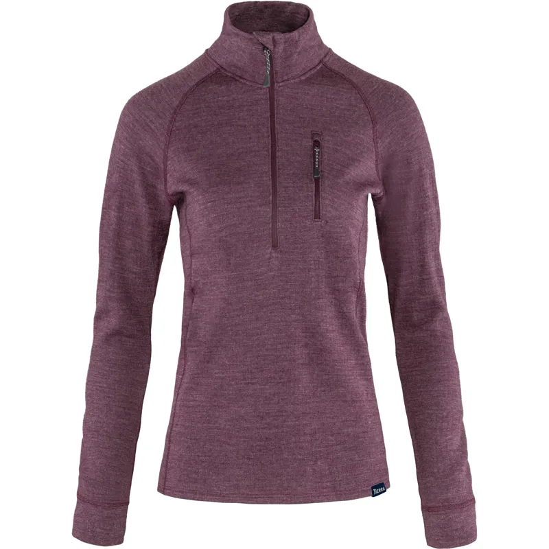 Tierra Womens Templet Midlayer Quarter Zip Deep Purple