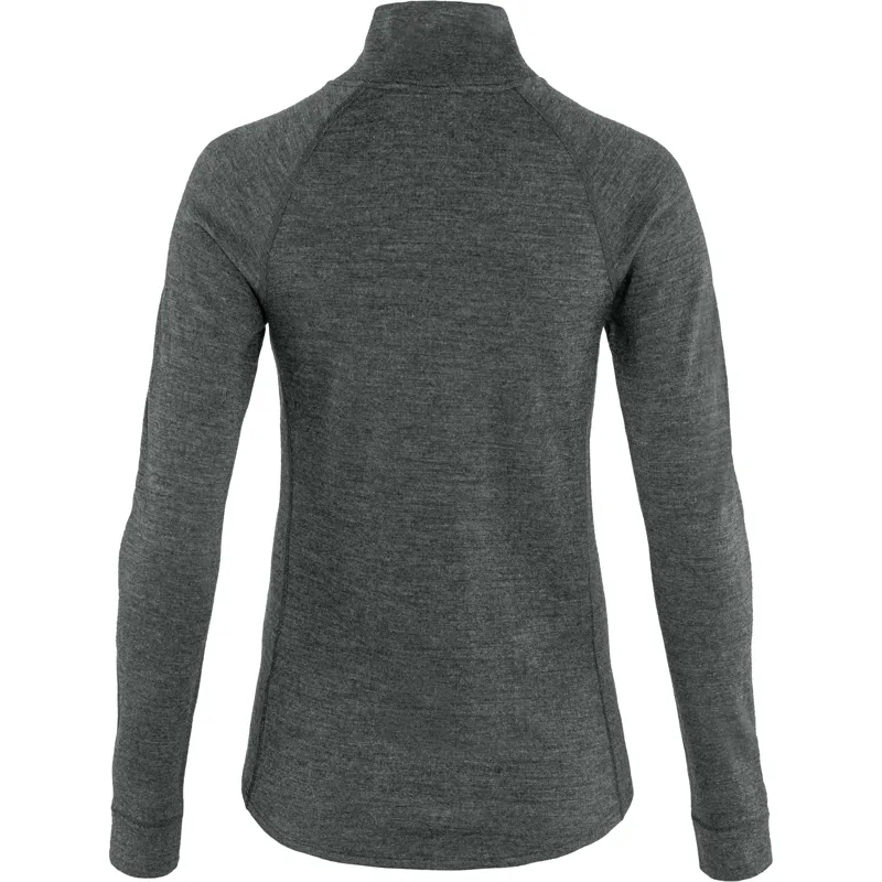 Tierra Womens Templet Midlayer Quarter Zip Black Melange-1