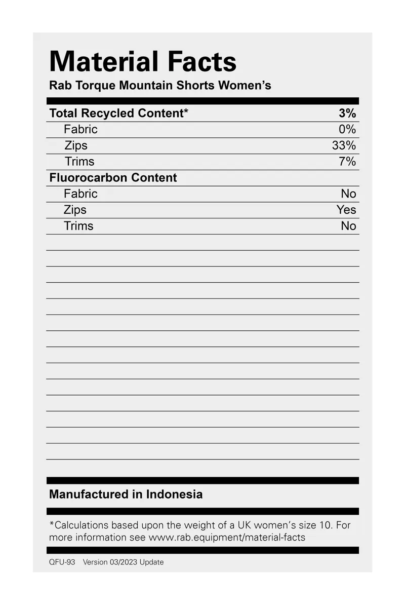 Rab Womens Torque Mountain Shorts Dark Butternut-2