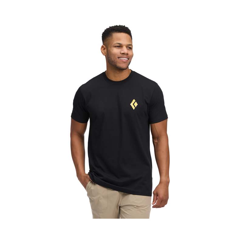 Black Diamond Men's Shredded SS T-Shirt Black-2