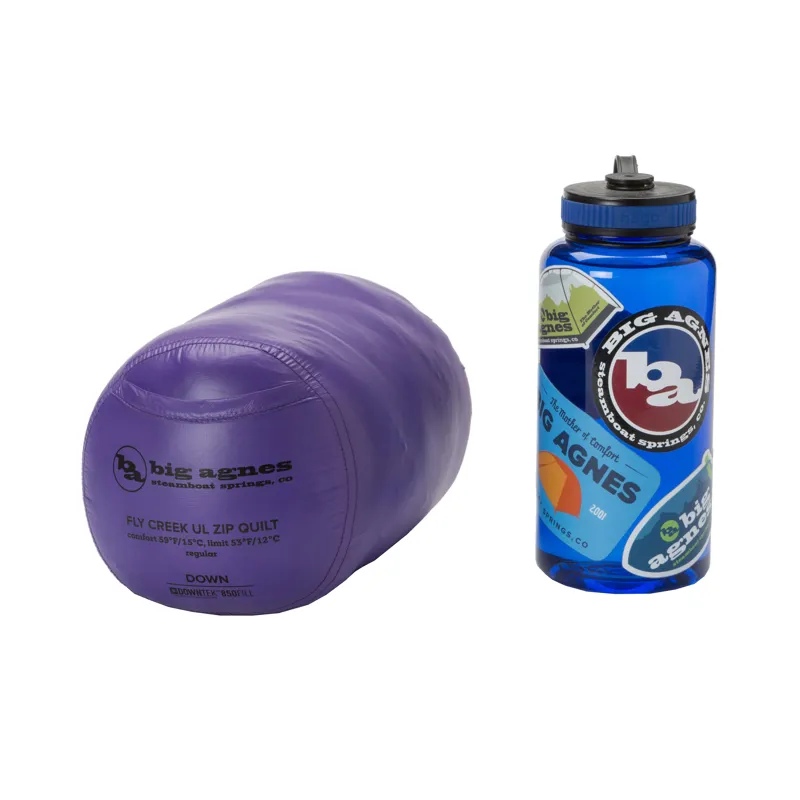 Big Agnes Fly Creek UL Zip Quilt Regular Asphalt / Royal Purple-6