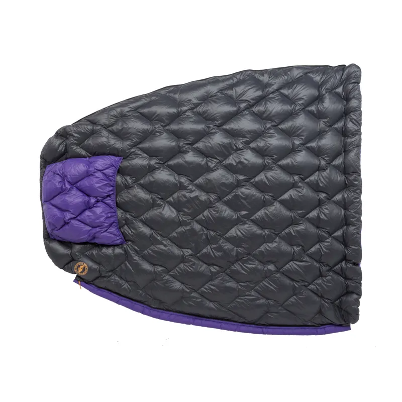 Big Agnes Fly Creek UL Zip Quilt Long Asphalt / Royal Purple-2