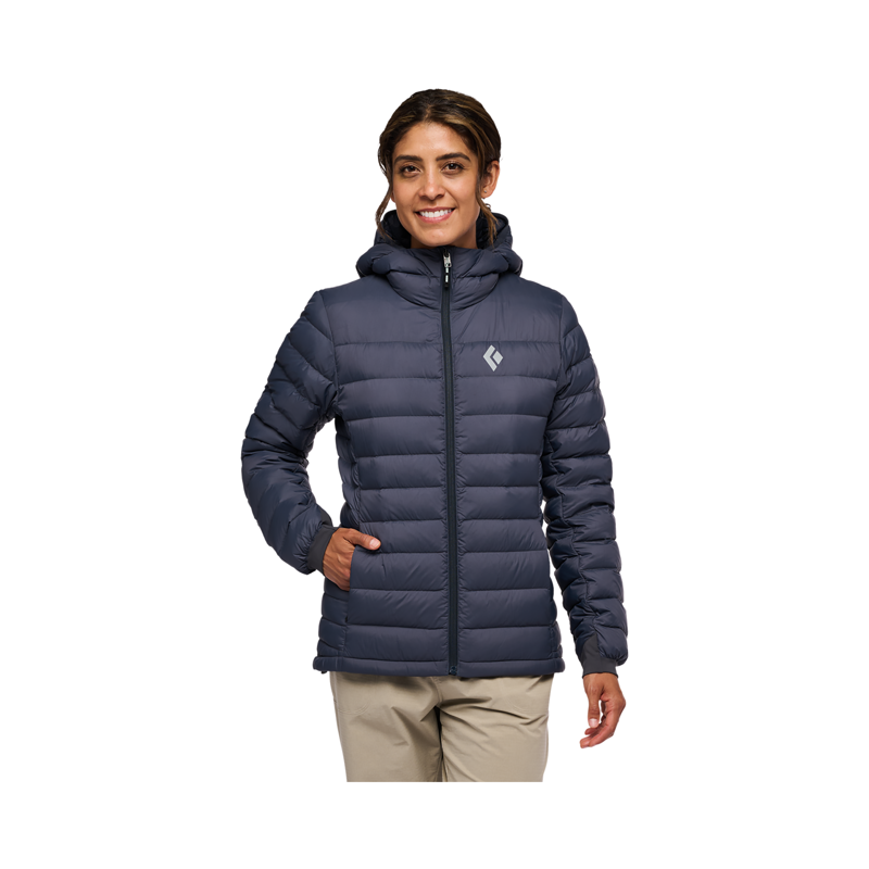 Black Diamond Women's Access Down Hoodie Charcoal-1