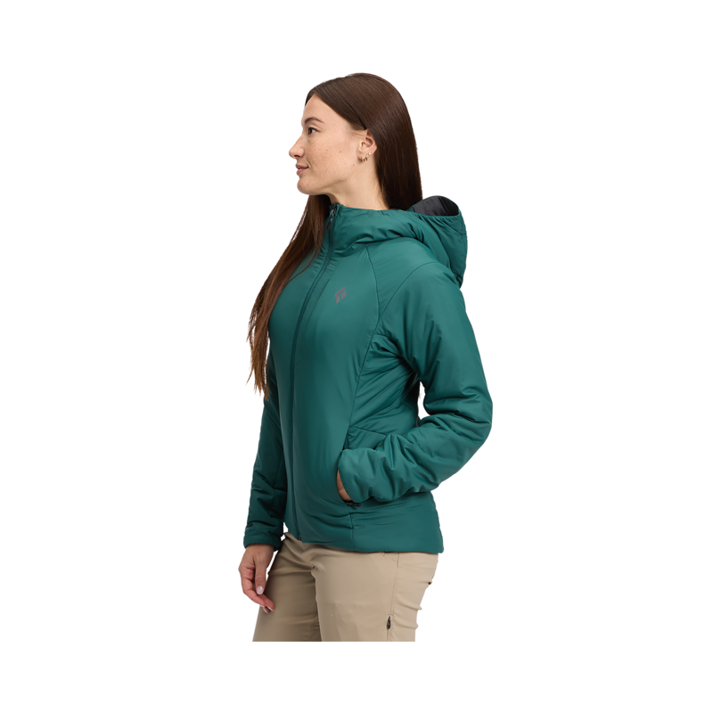 Black Diamond Women's First Light Stretch Hoodie Deep Woods-4