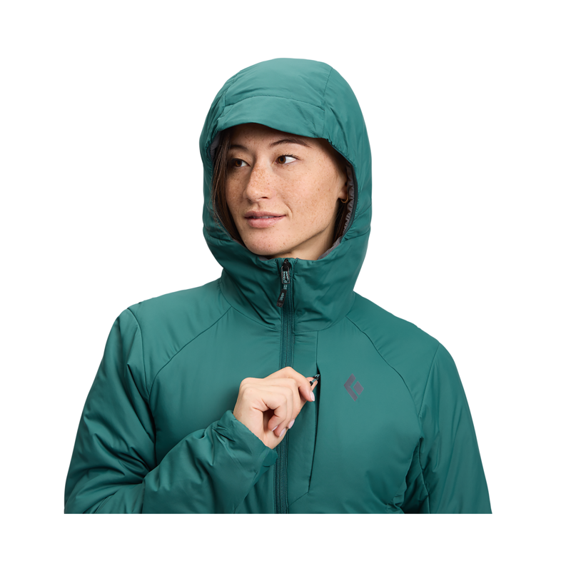 Black Diamond Women's First Light Stretch Hoodie Deep Woods-1