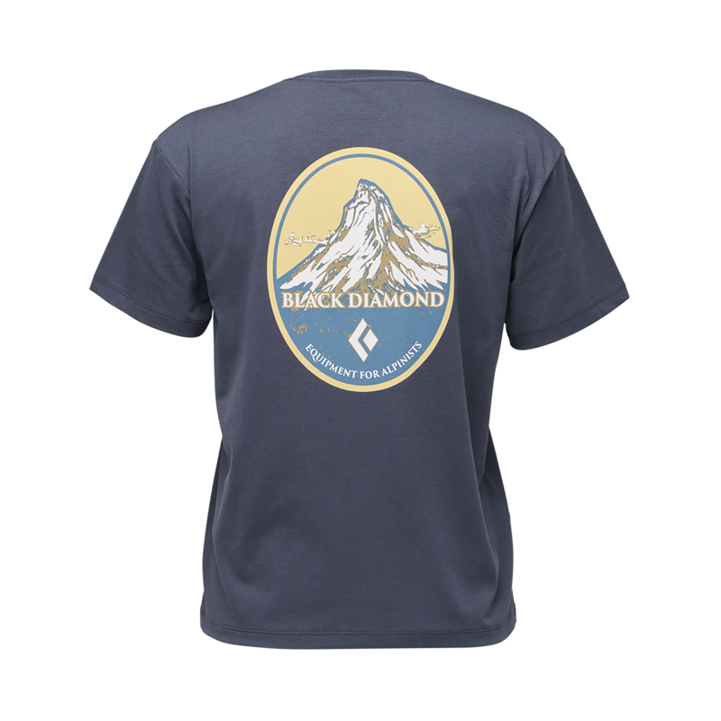 Black Diamond Women's Heritage Badge SS Tee Charcoal-1