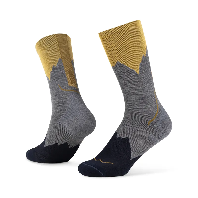 BUFF Lightweight Merino Wool Crew Grey Blue Sand