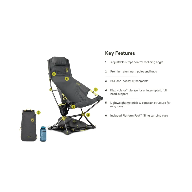 NEMO Satellite Camping Chair Goodnight Gray-4