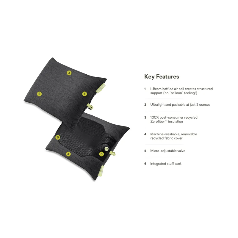 NEMO Fillo Elite Pillow Black Pearl Citron-3