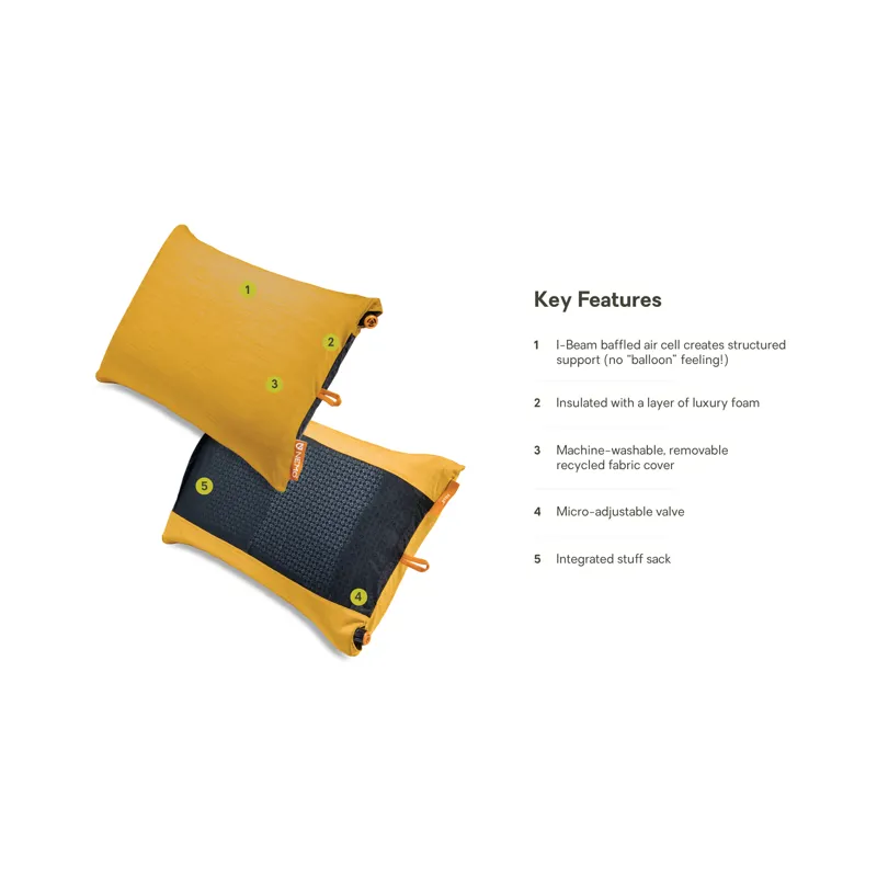 NEMO Equipment Fillo Pillow Mango / Golden Oak-4