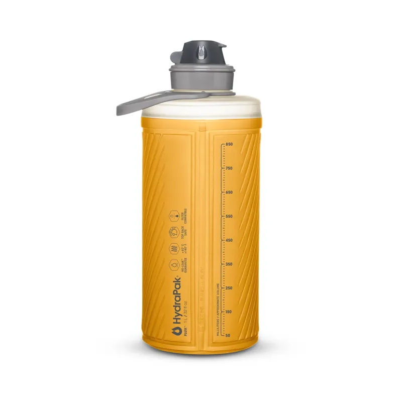 Hydrapak Flux 1L Water Bottle Golden Yellow-1