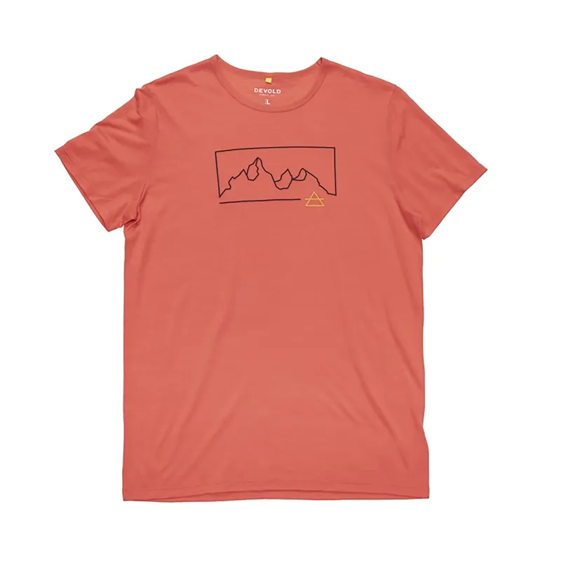 Devold Men's Active Outline T-shirt Cayenne