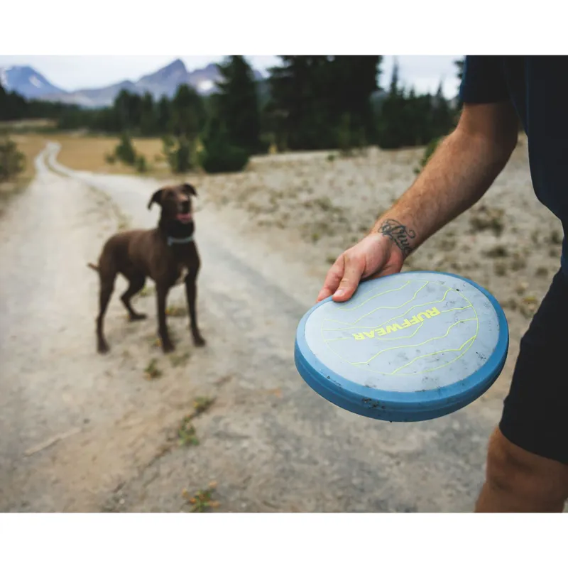Ruffwear Camp Flyer Dog Toy Polar Blue-5