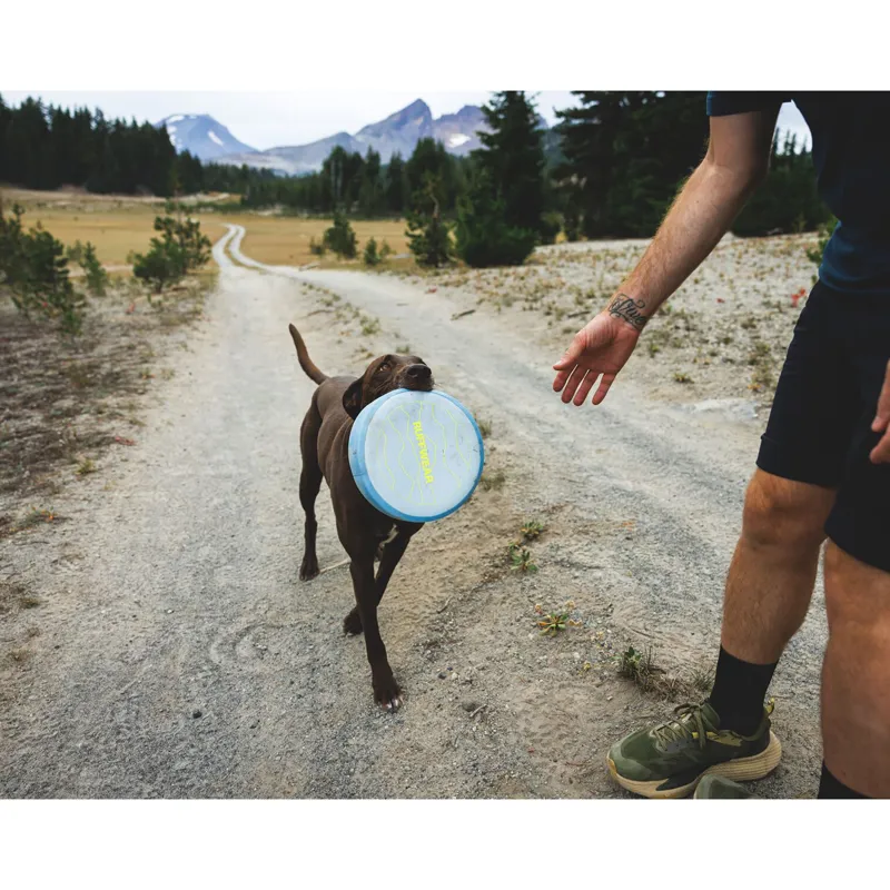 Ruffwear Camp Flyer Dog Toy Polar Blue-3