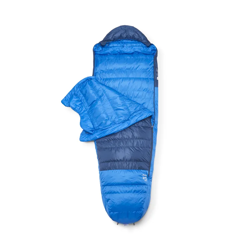 Rab Mens Ascent 0C/ 32F Sleeping Bag - Regular - Left Zip Tempest Blue/ Maya-2