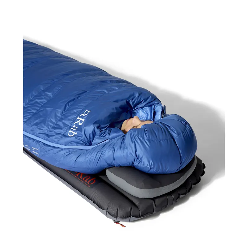 Rab Women's Ascent -12C/ 10F Sleeping Bag - Long - Right Zip Dark Bluebird/ Bluebird-6