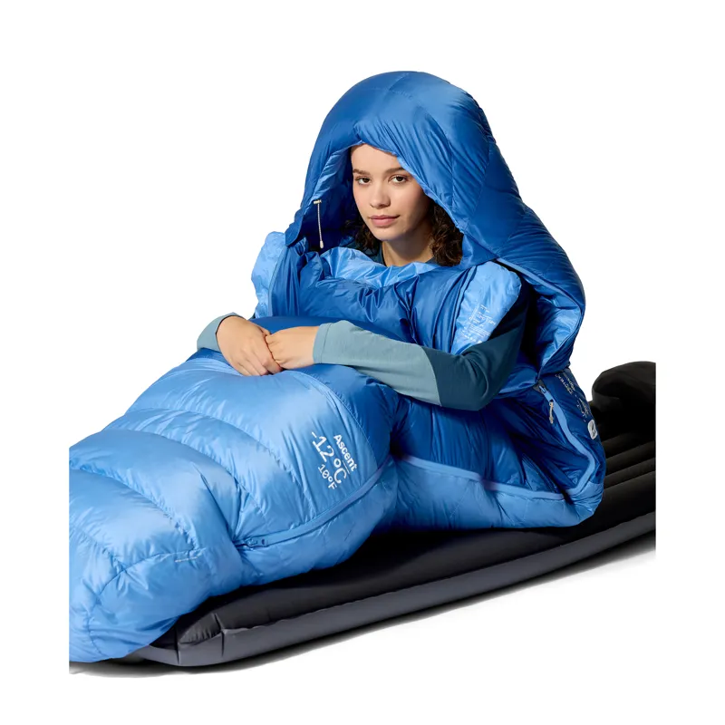 Rab Women's Ascent -12C/ 10F Sleeping Bag - Long - Right Zip Dark Bluebird/ Bluebird-3