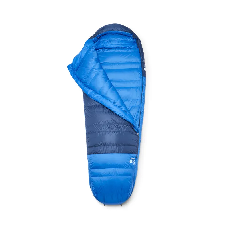 Rab Men's Ascent -18C / 0F Sleeping Bag - Regular - Left Zip Tempest Blue/ Maya Blue-1
