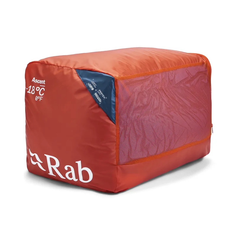Rab Men's Ascent -18C / 0F Sleeping Bag - Regular - Left Zip Tempest Blue/ Maya Blue-3