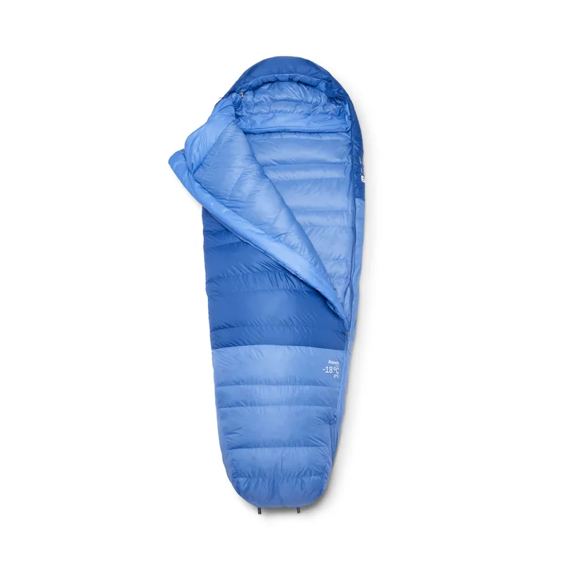 Rab Women's Ascent -18C / 0F Sleeping Bag - Long - Right Zip Dark Bluebird/ Bluebird-1