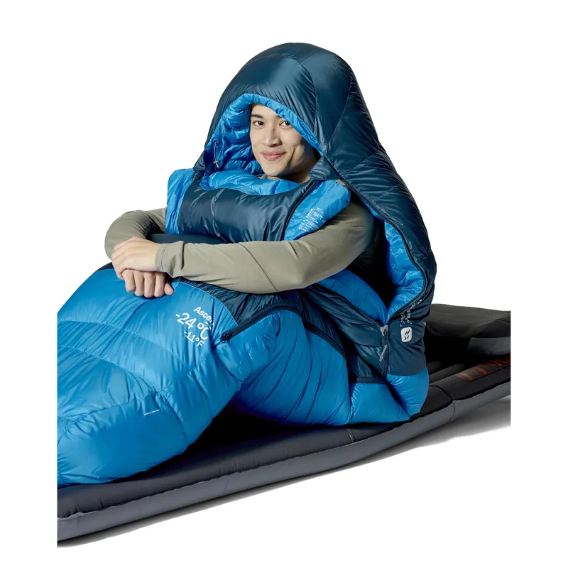 Rab Men's Ascent -24C / -11F Sleeping Bag - Long - Left Zip Tempest Blue/ Maya Blue-3