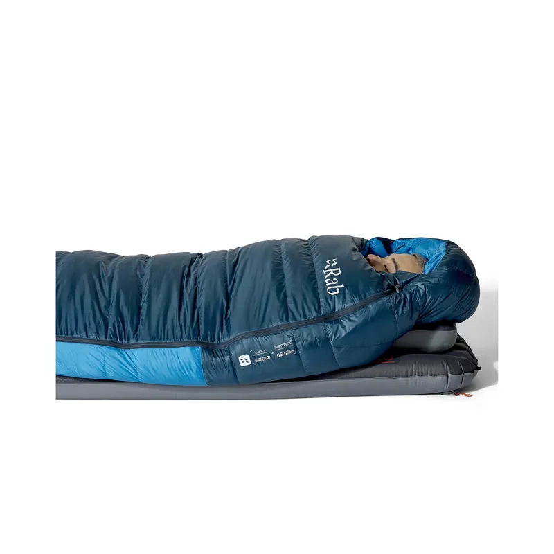Rab Men's Ascent -24C / -11F Sleeping Bag - Regular - Left Zip Tempest Blue/ Maya Blue-11