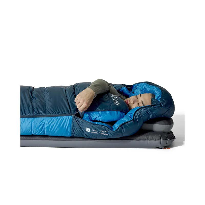 Rab Men's Ascent -24C / -11F Sleeping Bag - Long - Left Zip Tempest Blue/ Maya Blue-8