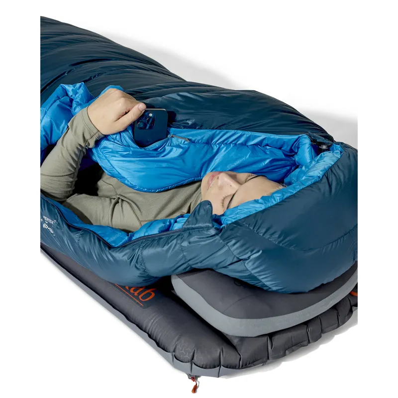 Rab Men's Ascent -24C / -11F Sleeping Bag - Regular - Left Zip Tempest Blue/ Maya Blue-4