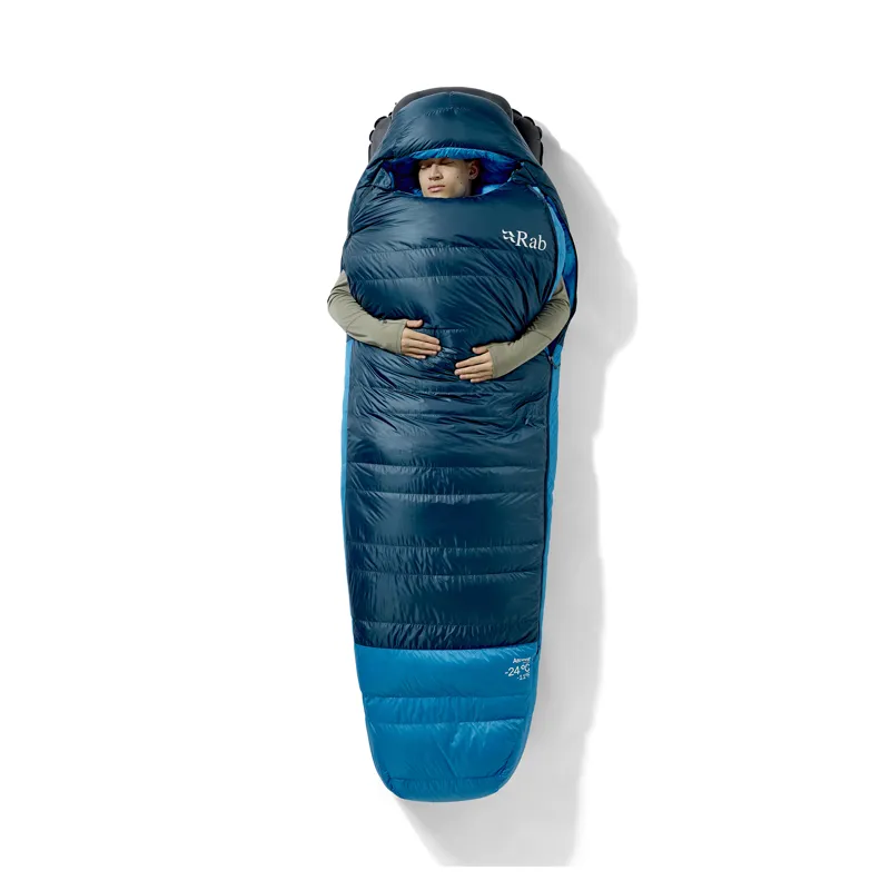 Rab Men's Ascent -24C / -11F Sleeping Bag - Regular - Left Zip Tempest Blue/ Maya Blue-9