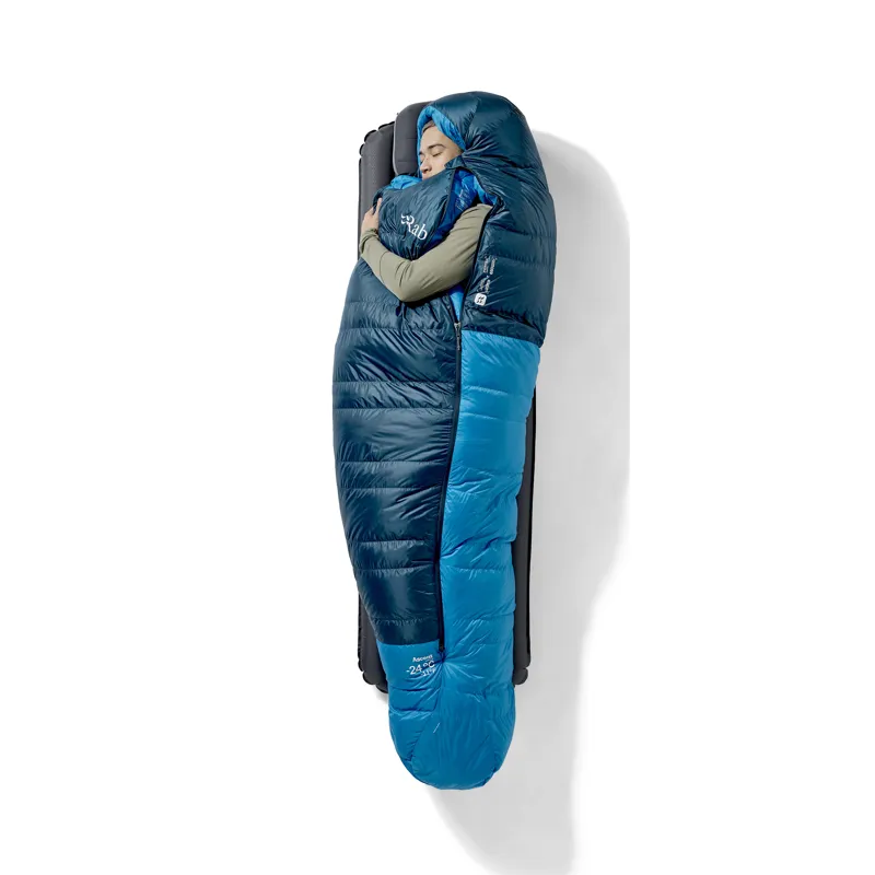 Rab Men's Ascent -24C / -11F Sleeping Bag - Regular - Left Zip Tempest Blue/ Maya Blue-8
