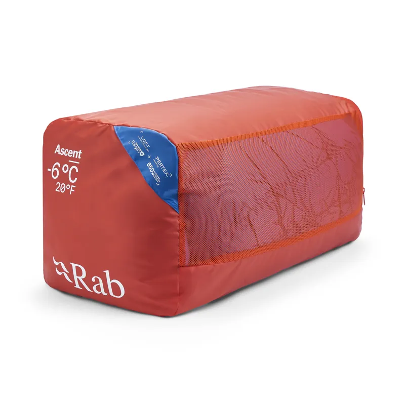Rab Women's Ascent -6C / 20F Sleeping Bag - Long - Left Zip Bluebird-2