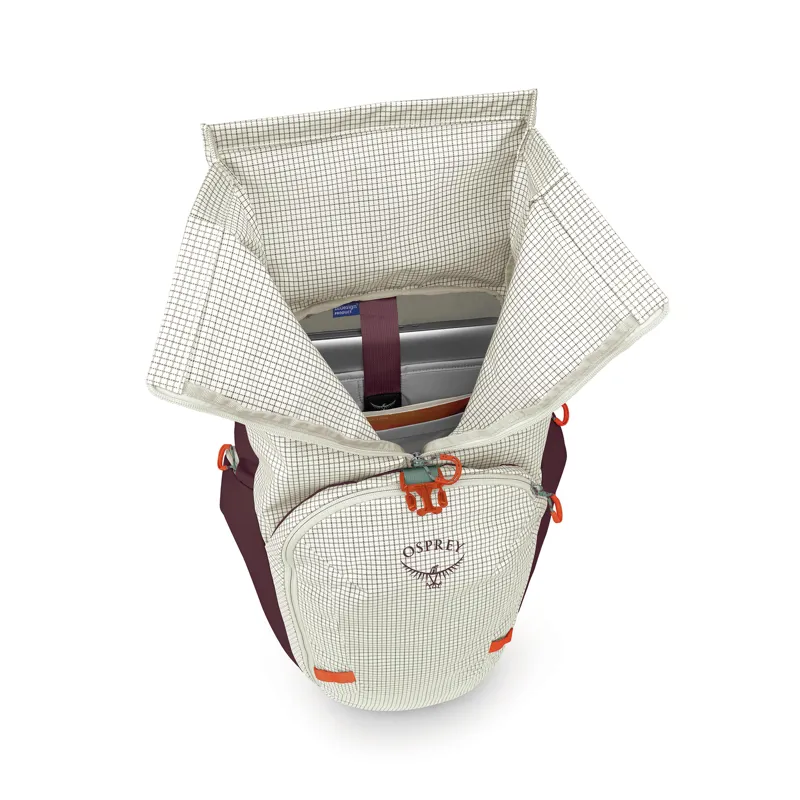 Osprey Transporter Roll Top Backpack Mystery White / Burgundy-2