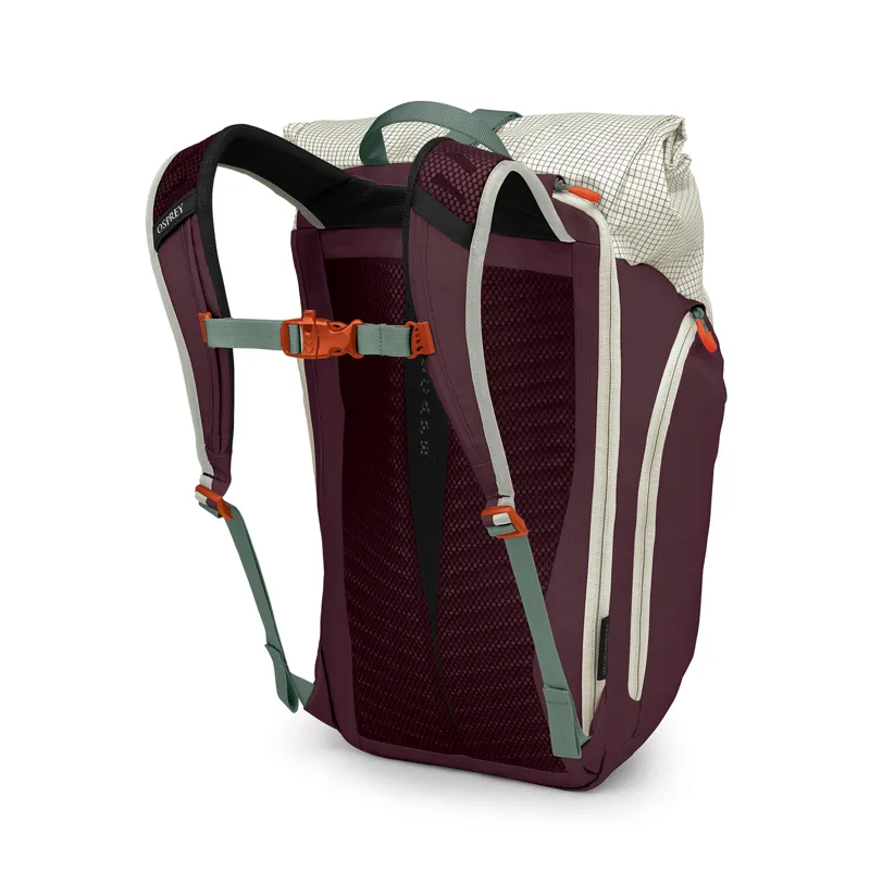 Osprey Transporter Roll Top Backpack Mystery White / Burgundy-3