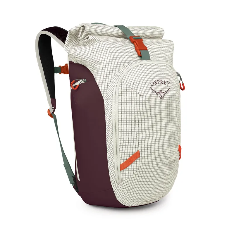 Osprey Transporter Roll Top Backpack Mystery White / Burgundy