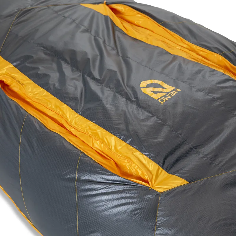 NEMO Sonic  -20 Long Sleeping Bag Goodnight Gray Torch-5