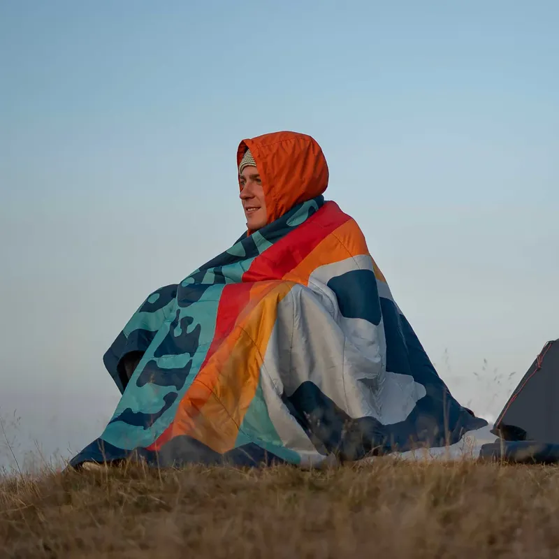 Lifeventure Sundown Berber Lined Blanket Retro-4