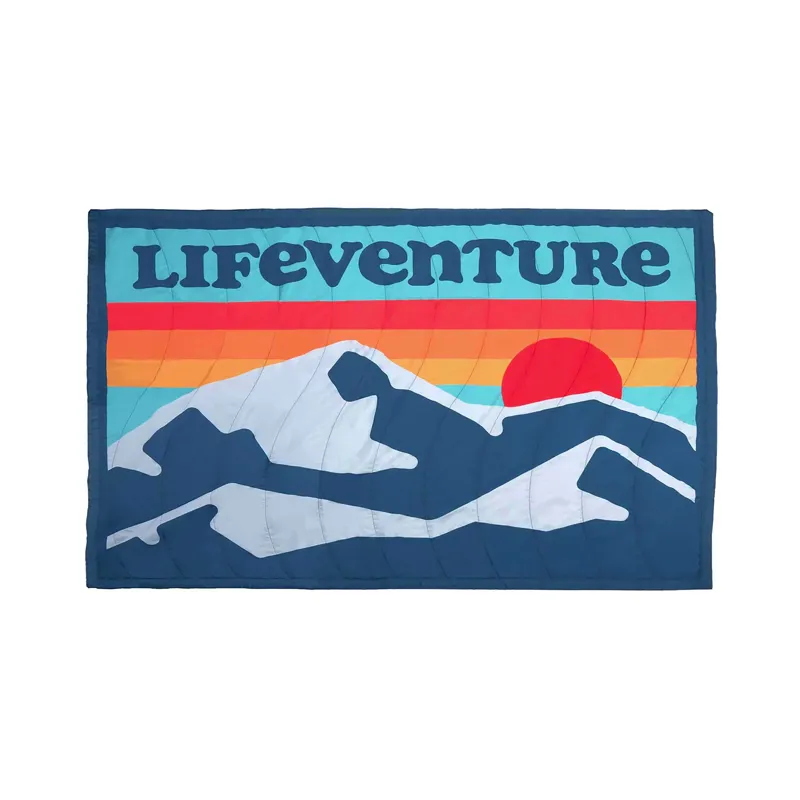 Lifeventure Sundown Berber Lined Blanket Retro-1