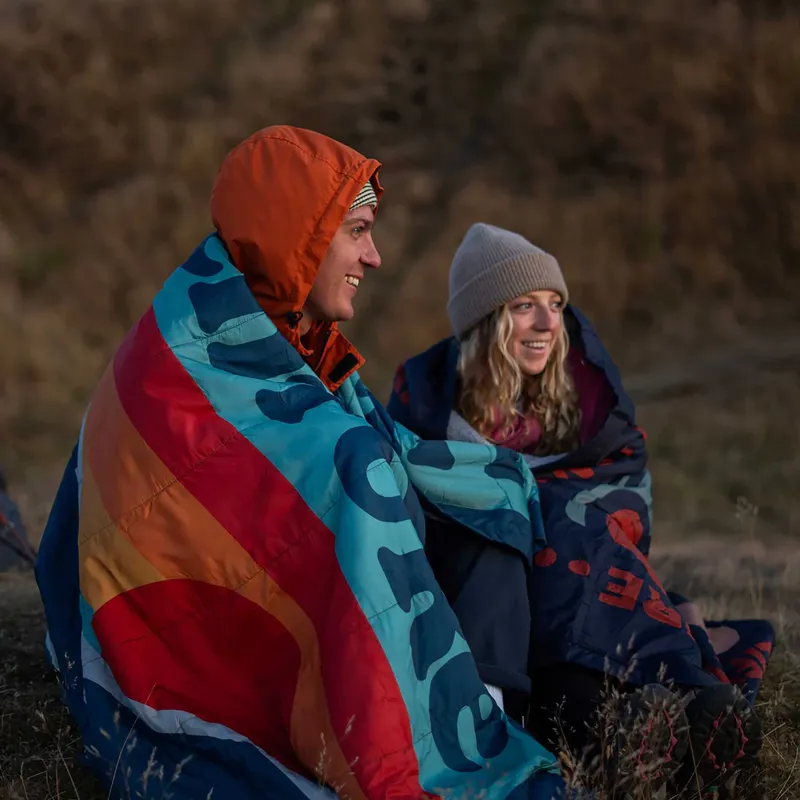 Lifeventure Sundown Berber Lined Blanket Retro-5