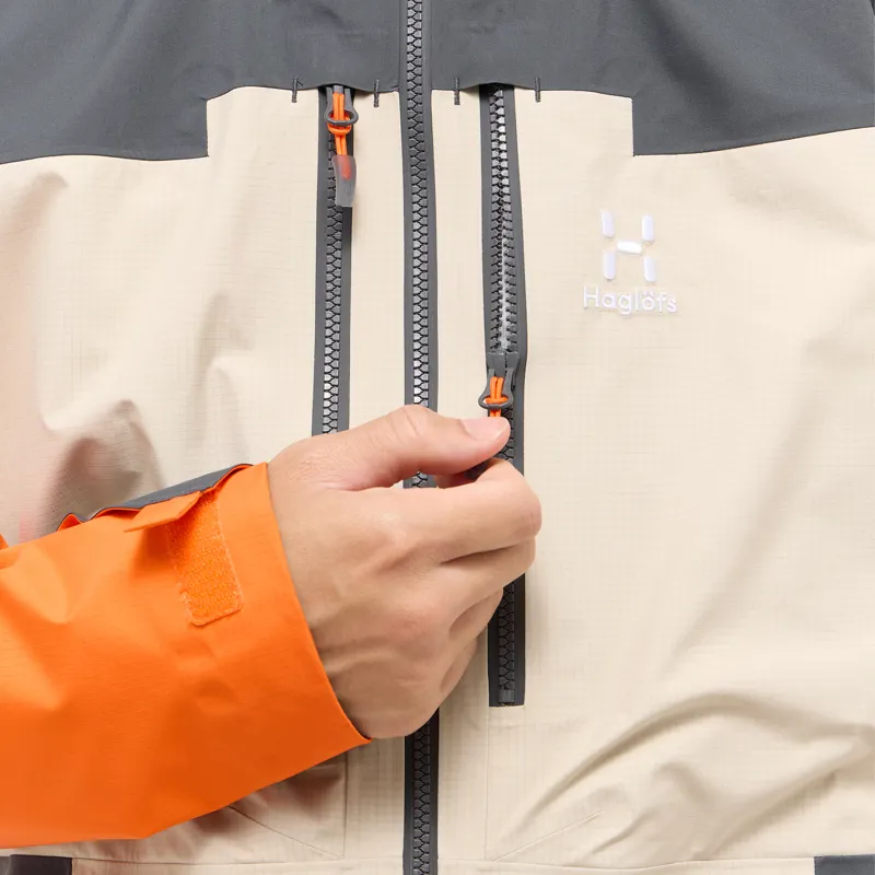 Haglofs Mens Spitz GTX Pro JKT Chalk Beige / Magnetite-9